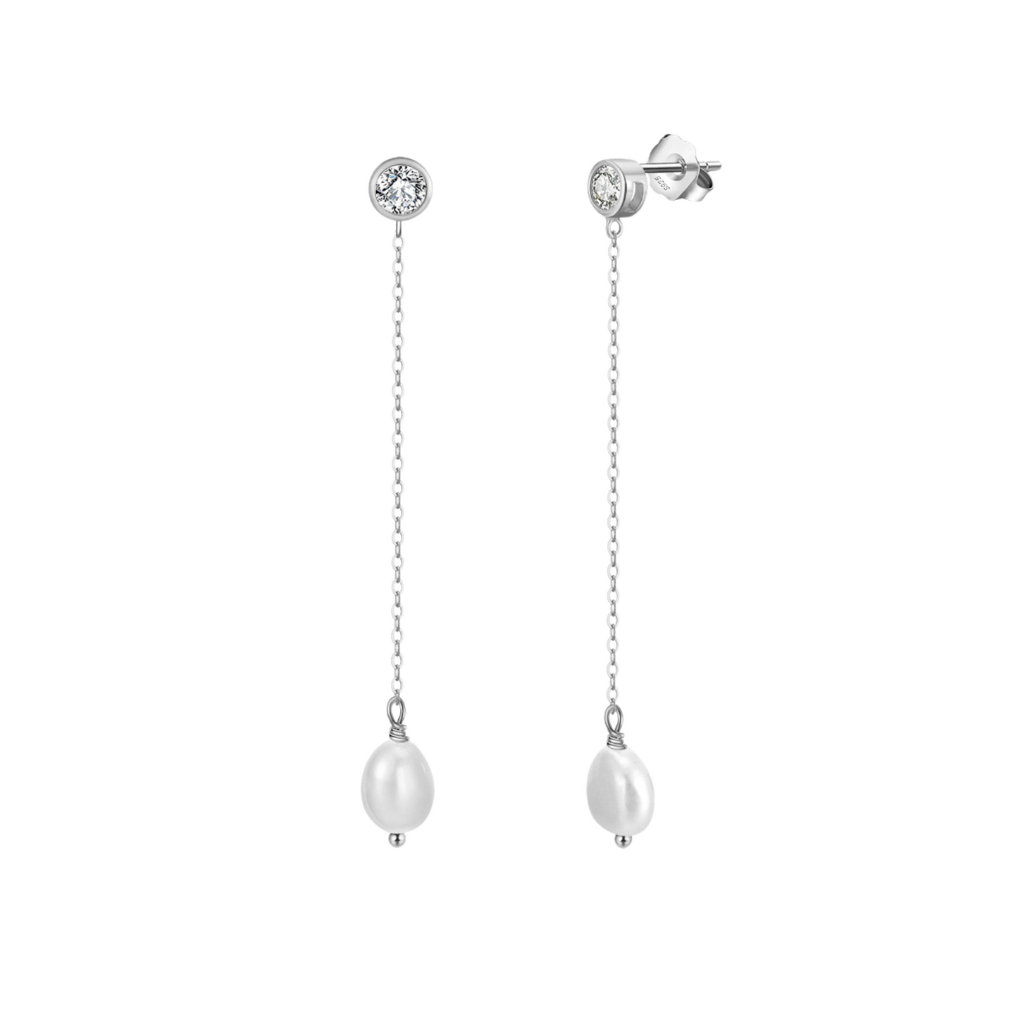 Aurora Hanging Pearl Earrings