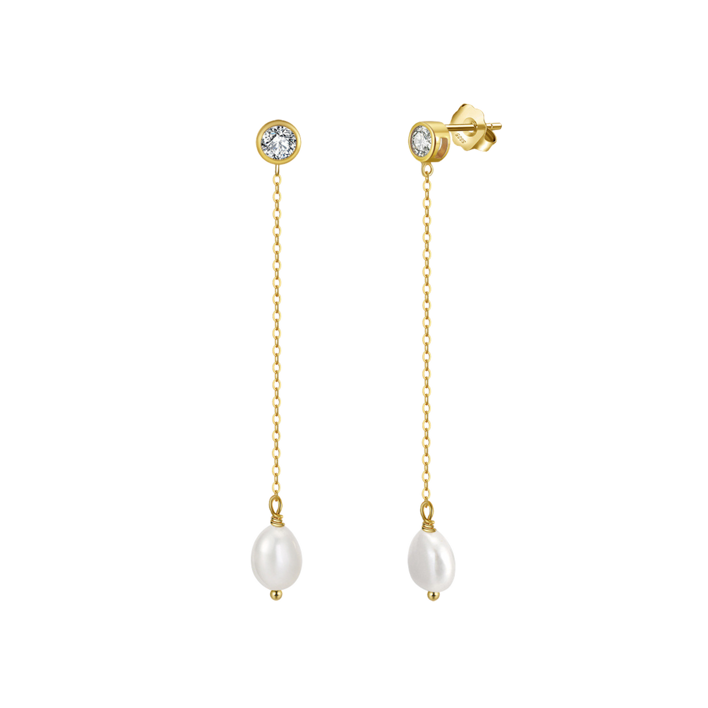Aurora Hanging Pearl Earrings